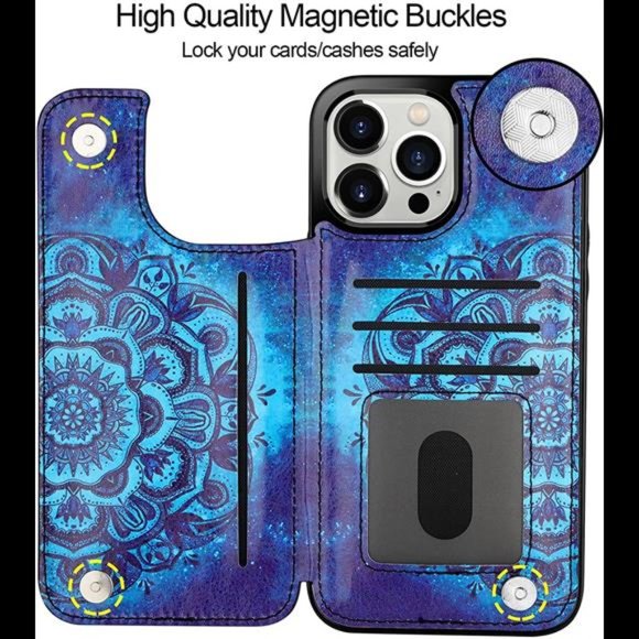 Wallet Case Compatible with iPhone 13 Pro MAX Case 5G 6.7-inch - Picture 6 of 7